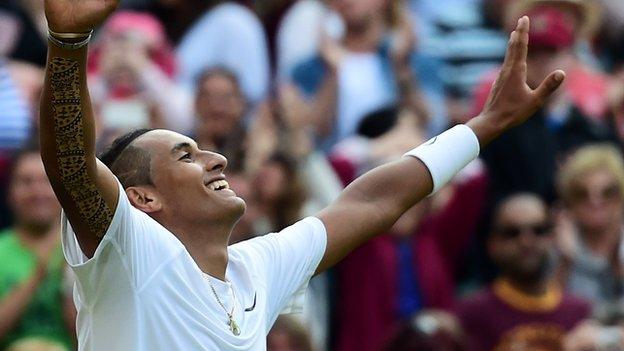 Nick Kyrgios beats Rafael Nadal at Wimbledon