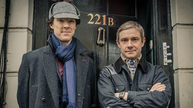 Benedict Cumberbatch and Martin Freeman in Sherlock