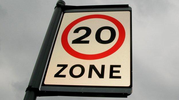 20mph sign