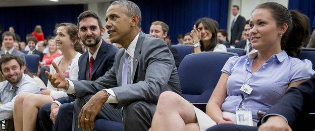 President Obama Watches USA vs Belgium World Cup Game with his staff