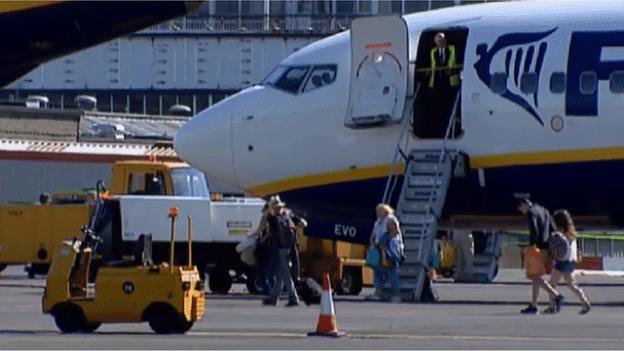 Ryanair 737 at Prestwick