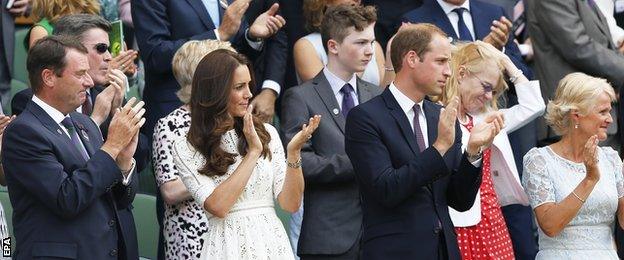 Royal box at Andy Murray match