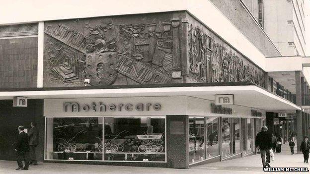 Bronze relief in Bracknell's Charles Square