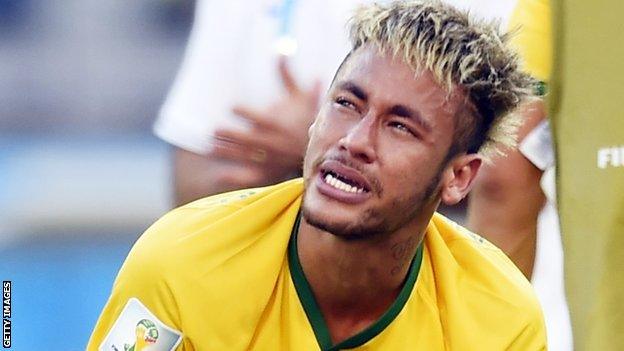 Neymar gets emotional after Brazil's win on penalties over Chile