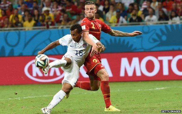 Julian Green scores against Belgium