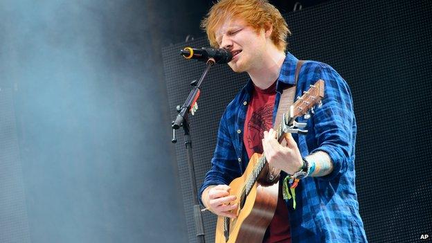 Ed Sheeran at Glastonbury