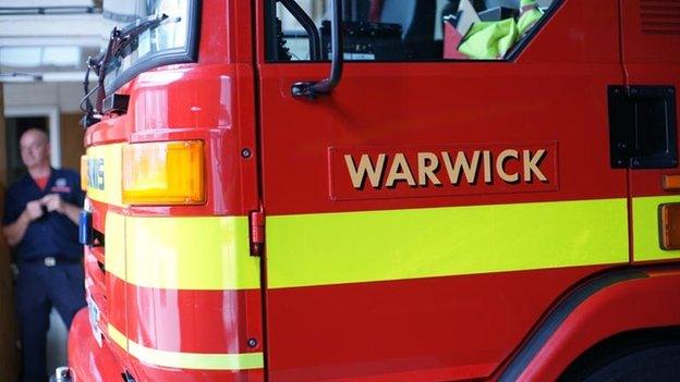 Fire engine at Warwick Fire station