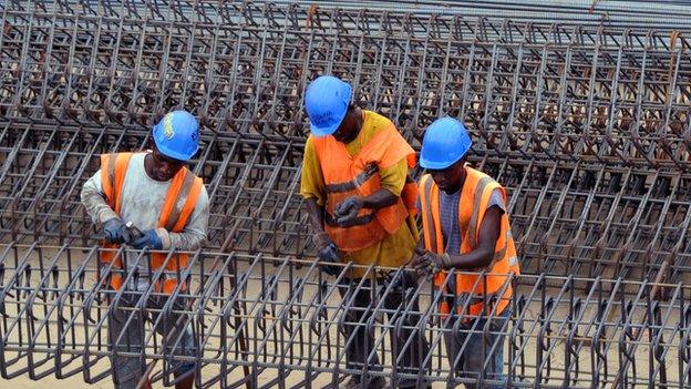 Cameroon construction workers