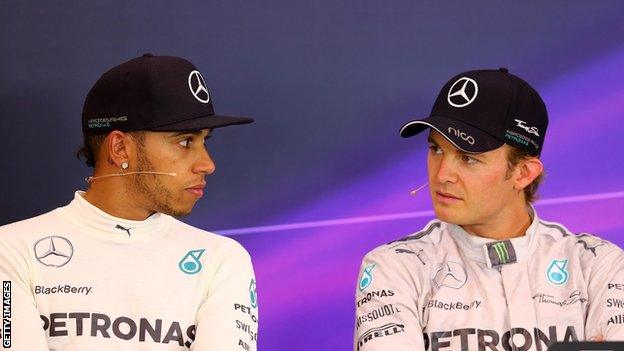 Lewis Hamilton and Nico Rosberg