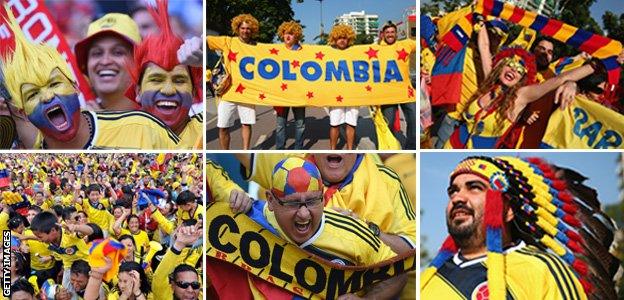 World Cup 2014: Colombia football fans