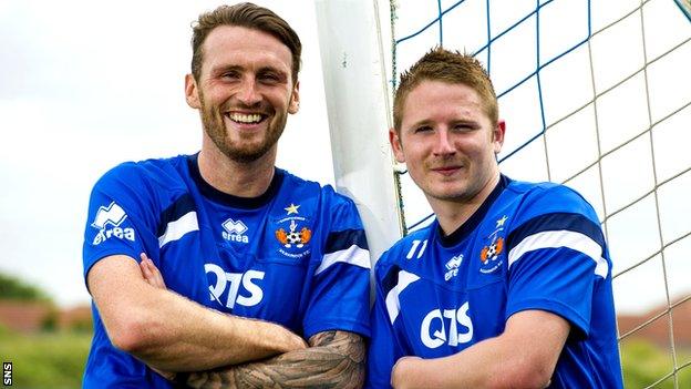 Lee Miller (left) has joined Paul Cairney at Kilmarnock