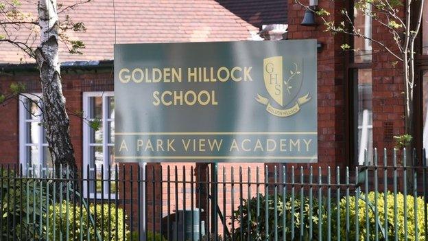 Golden Hillock school sign