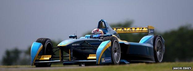 Formula E car at Donington