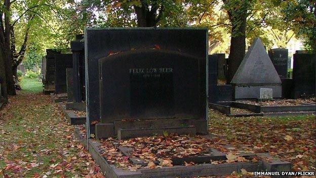 Graves in Brno's Jewish cemetery