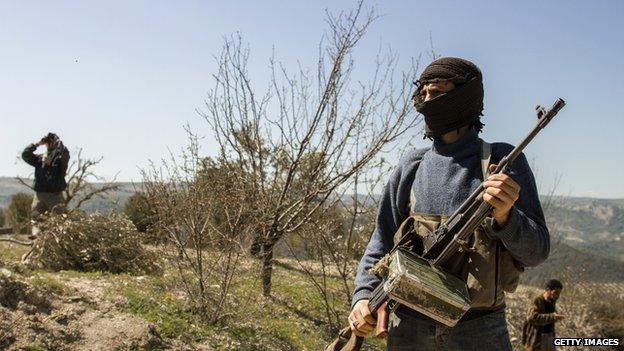Free Syrian Army in the mountains of Syria