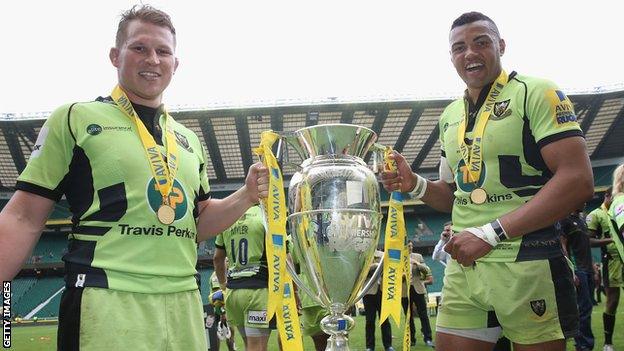 Dylan Hartley and Luther Burrell