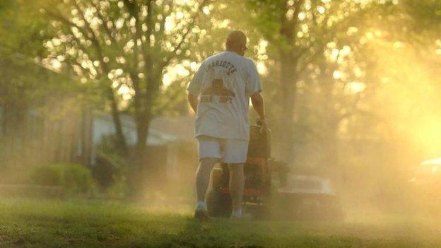 Man mowing