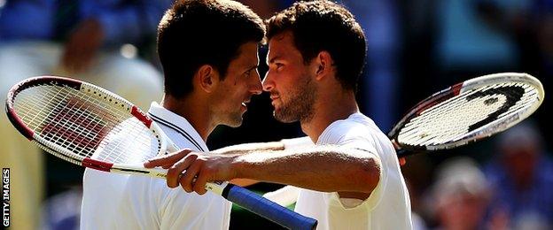 Novak Djokovic and Grigor Dimitrov