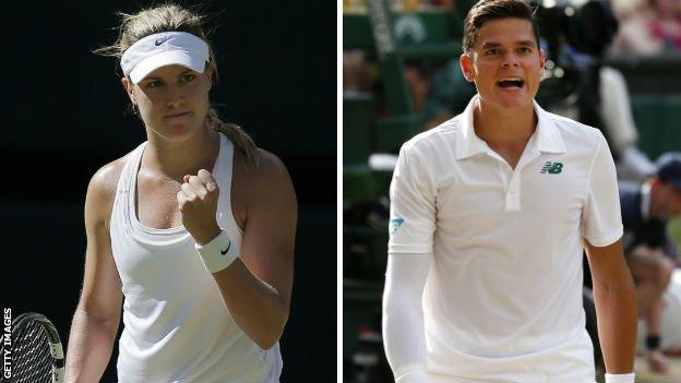 Eugenie Bouchard and Milos Raonic