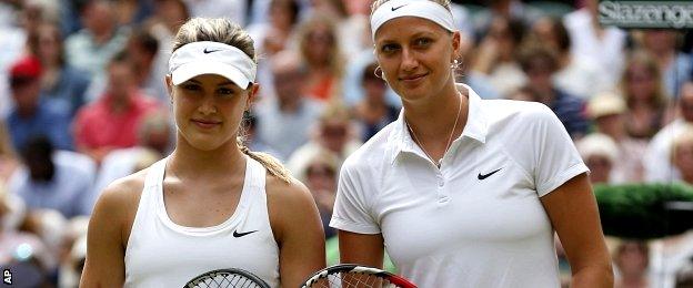 Eugenie Bouchard and Petra Kvitova