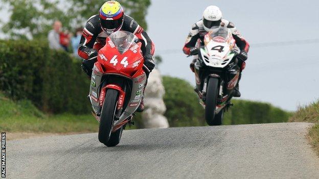 Jamie Hamilton and Dan Kneen in action at Skerries