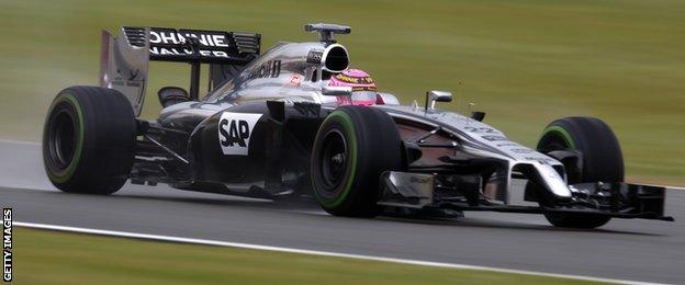 Wet conditions at Silverstone