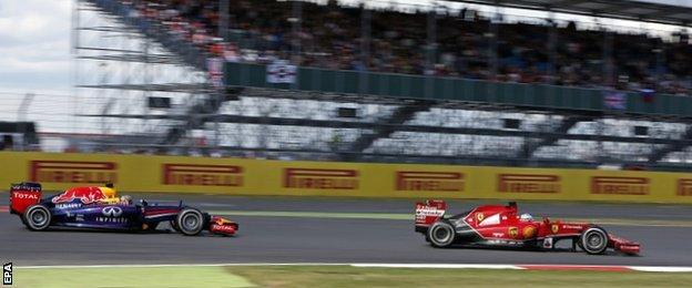 Sebastian Vettel (left) and Fernando Alonso