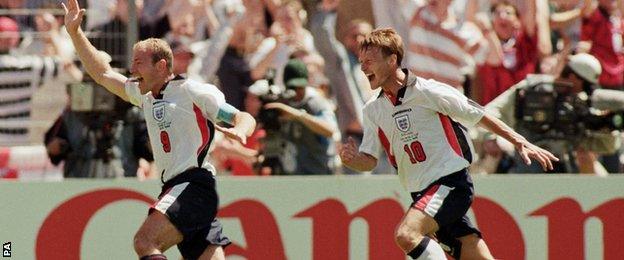 Alan Shearer and Teddy Sheringham