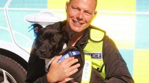 PC Lee Webb and Tyson