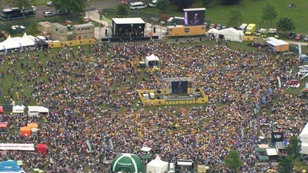 A Tour spectator hub in Harrogate