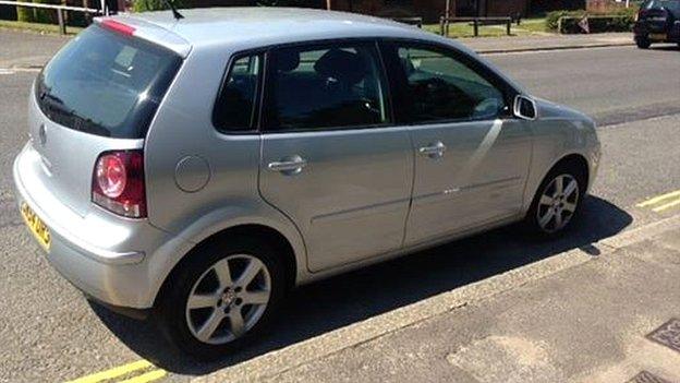 Car parked in gap on Perrymont Road