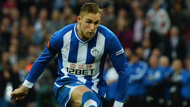 Jack Collison in Wigan action