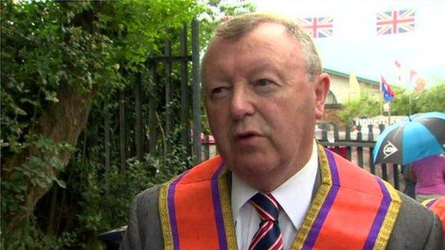 Grand Secretary of the Orange Order, Drew Nelson, said people had nothing to fear from the protests