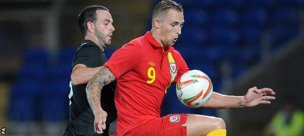 Jack Collison in action for Wales