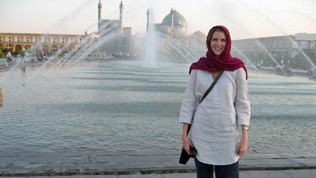 Jane Marriott at Imam Square in Isfahan, Iran