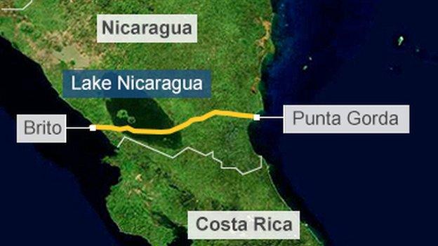 Map of Nicaragua