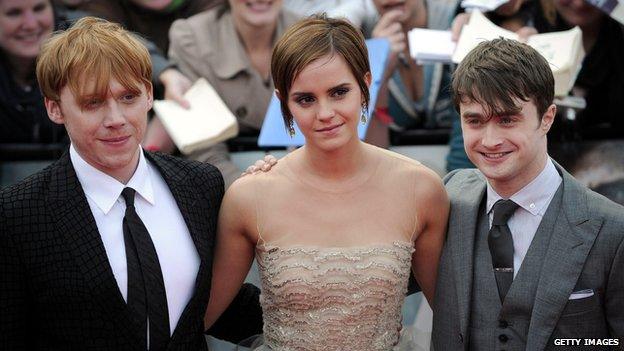 Rupert Grint, Emma Watson and Daniel Radcliffe