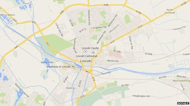 Google map of Lincoln