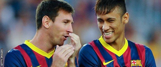 Lionel Messi and Neymar