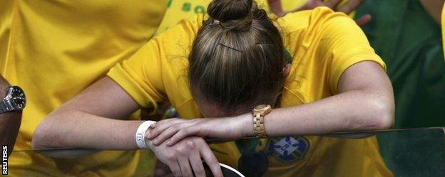 Brazil fans at Estadio Mineirao