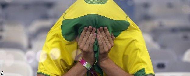 Brazil fans at Estadio Mineirao