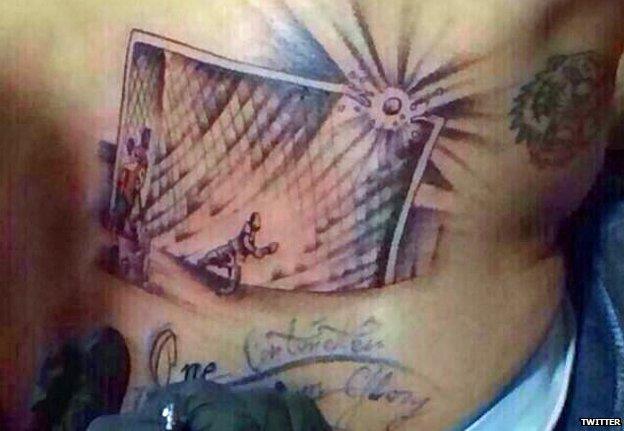 Mauricio Pinilla's tattoo