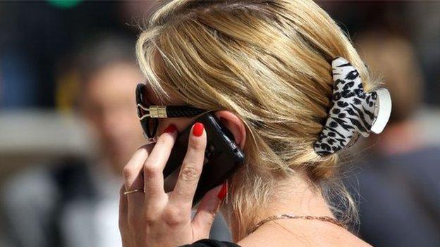 Woman on a mobile phone