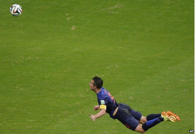 Robin Van Persie's wonder-goal helped defeat 2010 champions Spain on 19 June