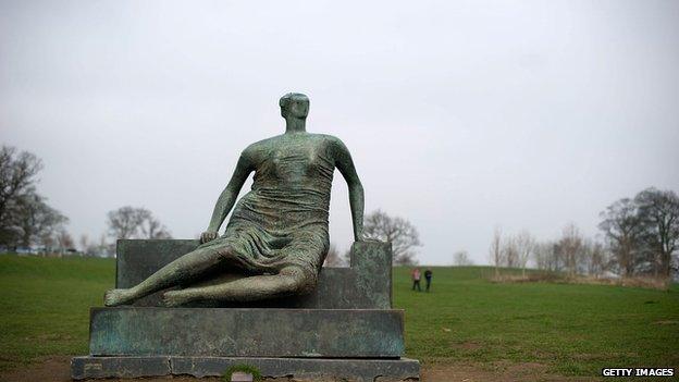 Draped Seated Woman by Henry Moore at Yorkshire Sculpture Park