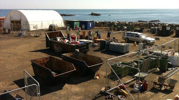 Recycling centre at Longue Hougue