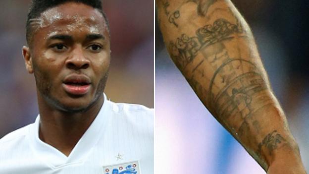 Raheem Sterling and tattoo