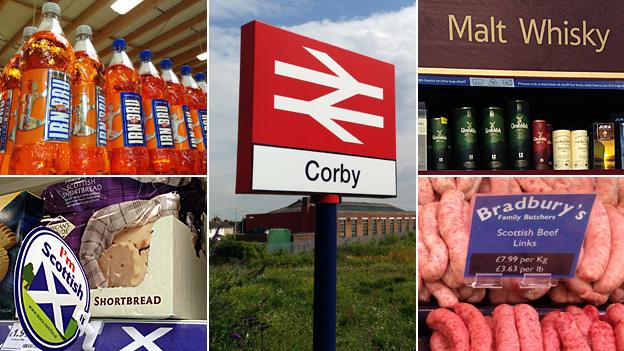 various pictures of Scottish foods found in Corby, such as shortbread