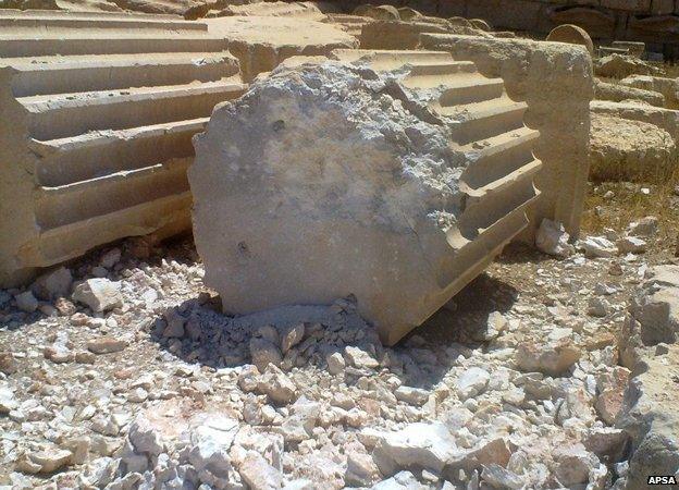 Fallen column in Palmyra