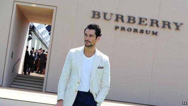 David Gandy at the Burberry Prorsum fashion show